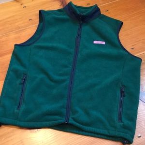 VINEYARD VINES Men's L Forest Green Fleece Vest